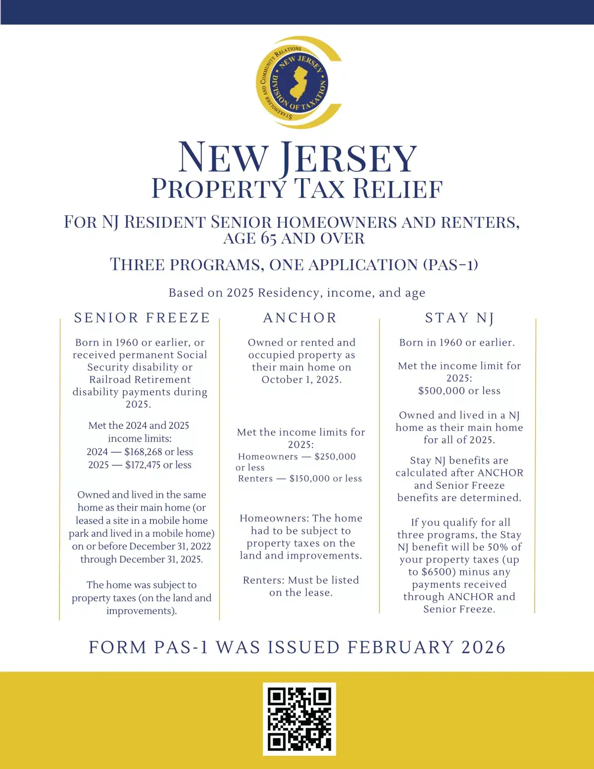 Senior tax relief program.